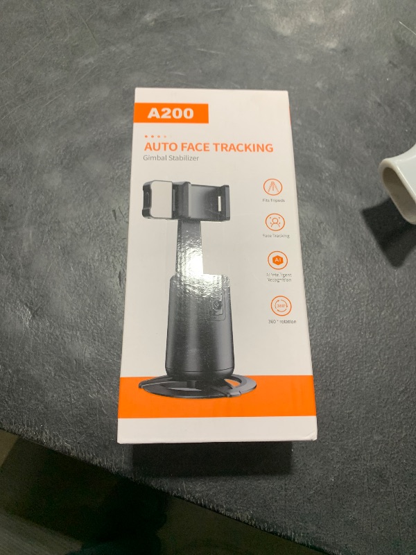 Photo 2 of Auto Face Tracking Tripod 360° Rotating Cell Phone Photo and Video Kits Stand, No App, Camera Stand with Remote and Gesture Control, Rechargeable Smart Shooting Stand for Live Recording Tiktok?Black?