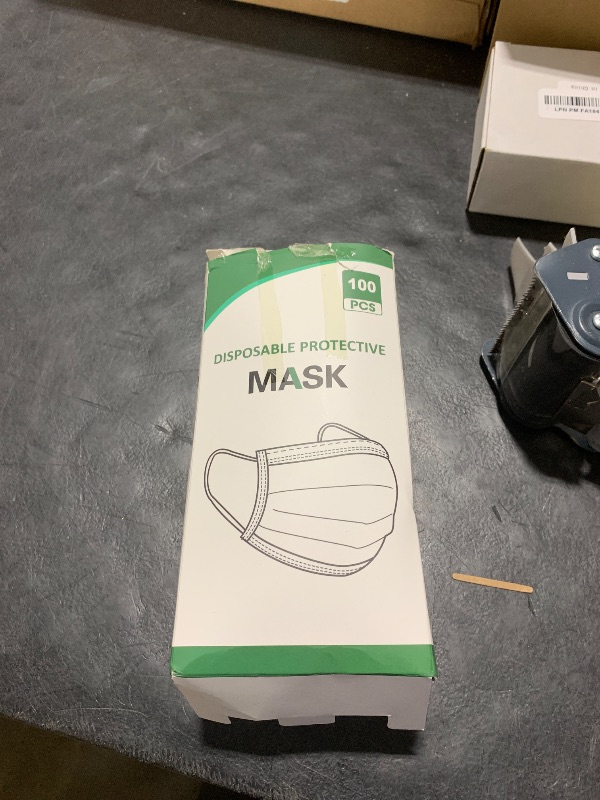 Photo 1 of 100 PCS Disposable Face Masks, Black Disposable Masks, 3 Ply Protection Face Masks