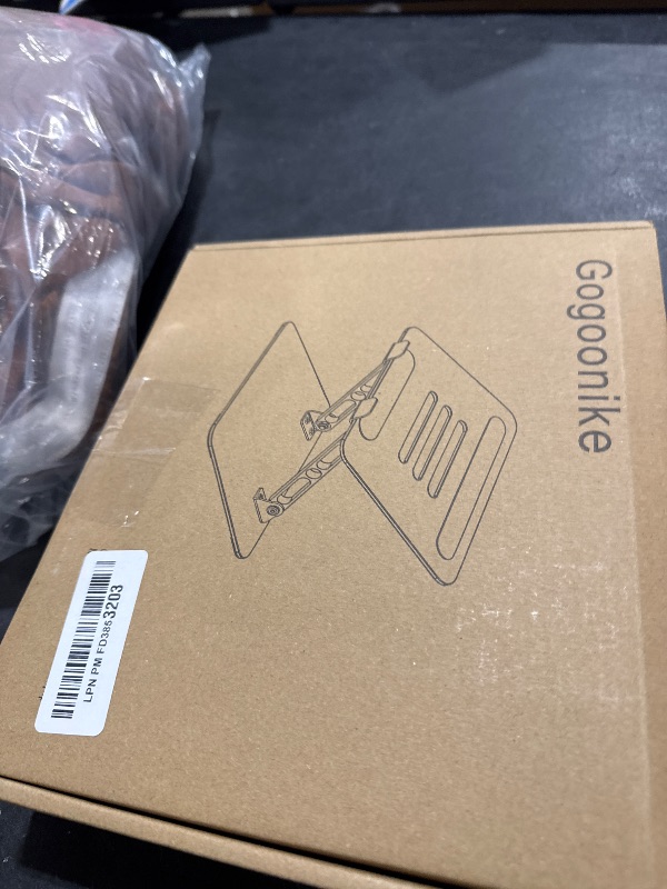 Photo 1 of Gogoonike Laptop Stand for Desk, Adjustable Laptop Riser, Metal Foldable Computer Stand Holder Portable Notebook Mount, Ventilated Cooling Printer Stand Compatible with 10-15.6” Laptops