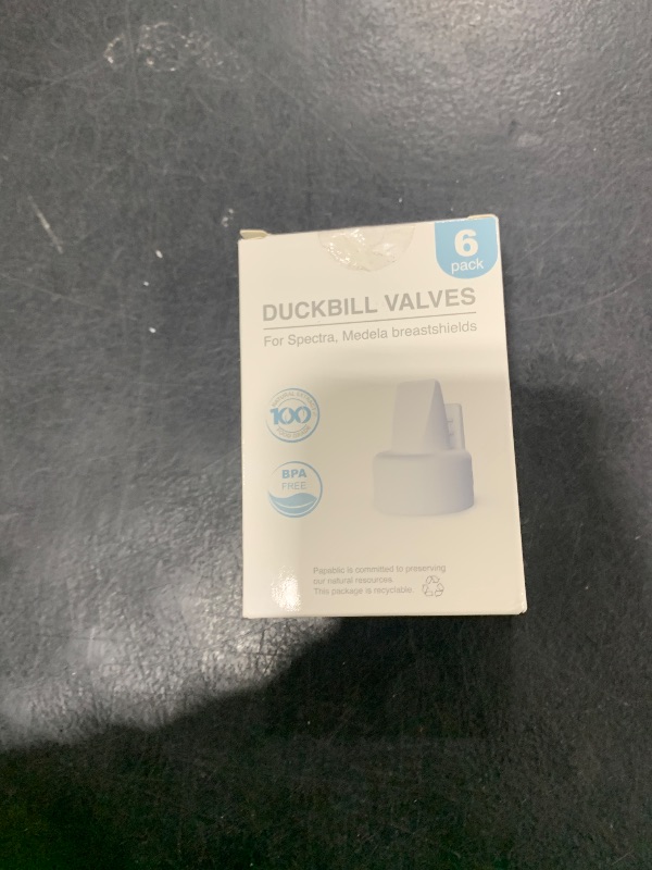 Photo 1 of [6-Count] Papablic Duckbill Valves for Spectra and Medela, Replaceable Duckbill Valves for Spectra S1 Spectra S2 valves and Medela Pump in Style, BPA/DEHP Free White