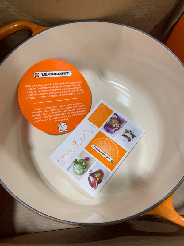 Photo 1 of Le Creuset Enameled Cast Iron Signature Round Dutch Oven, 5.5 qt., with Doree Crucible Knob