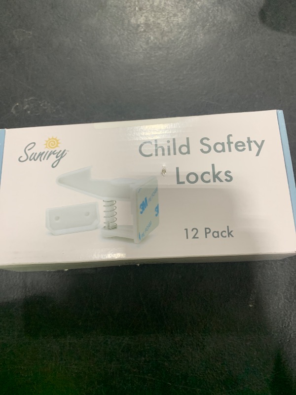 Photo 1 of 12 Pack Cabinet Locks Child Safety | Baby Safety Cabinet Locks NO Drilling 3M Adhesive Baby Proof Drawer Lock Child proofing cabinets latches for Kids Latch for Drawers & Door Child Safety Locks