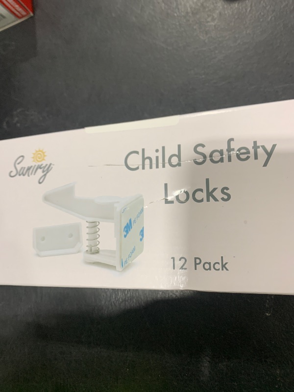 Photo 1 of 12 Pack Cabinet Locks Child Safety | Baby Safety Cabinet Locks NO Drilling 3M Adhesive Baby Proof Drawer Lock Child proofing cabinets latches for Kids Latch for Drawers & Door Child Safety Locks
