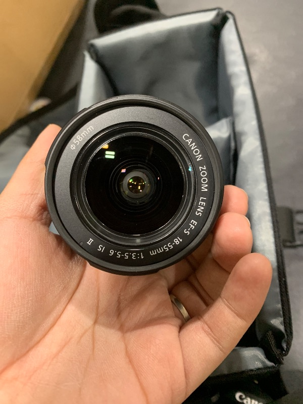 Photo 1 of (SMALL LENS IS BROKEN NOT FOCUSING) Canon EOS Rebel T7 DSLR Camera|2 Lens Kit with EF18-55mm + EF 75-300mm Lens, Black 
(SMALL LENS IS BROKEN NOT FOCUSING)