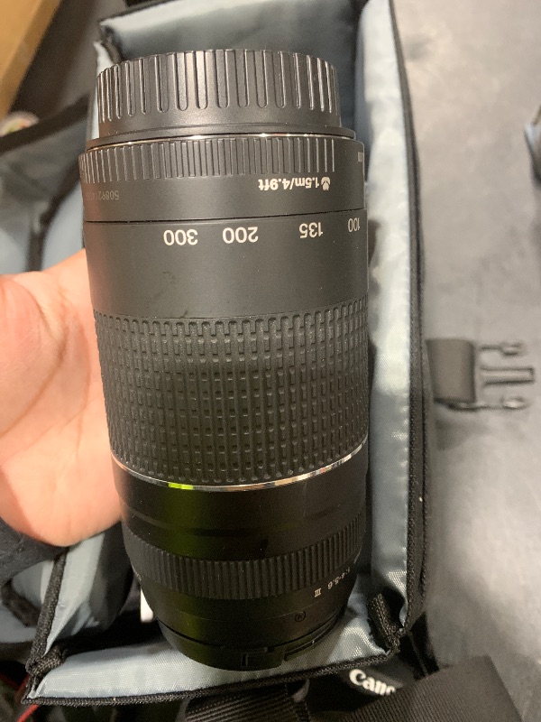 Photo 1 of (SMALL LENS IS BROKEN NOT FOCUSING) Canon EOS Rebel T7 DSLR Camera|2 Lens Kit with EF18-55mm + EF 75-300mm Lens, Black 
(SMALL LENS IS BROKEN NOT FOCUSING)