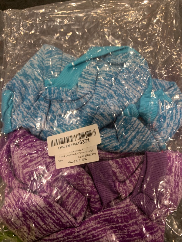 Photo 1 of 3 Pack Dog Sweaters for Small Dogs Girl Boy Winter Fleece Clothes Warm Soft Dog Sweatshirt Outfit for Dogs Cats Pet Apparel (Rose+Light Blue+Purple, Medium)