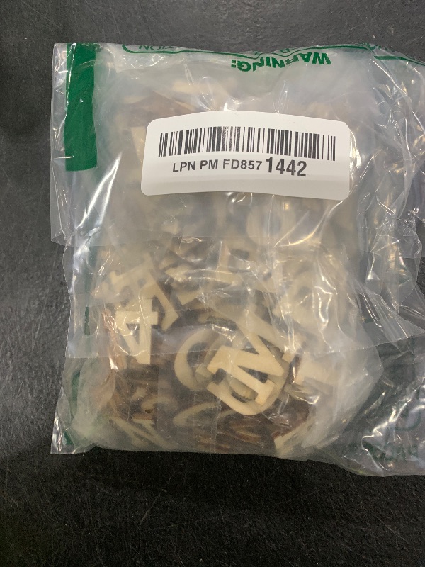 Photo 1 of 296 Pieces 0.75" Inch Mini Unfinished Wood Alphabet Letters and Wooden Numbers Blank Letters for Homemade Arts DIY Project