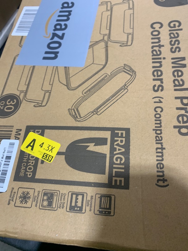 Photo 1 of [8-Pack,30 oz]Glass Meal Prep Containers,Glass Food Storage Containers,Airtight lunch Containers with Lids, Microwave, Oven, Freezer and Dishwasher