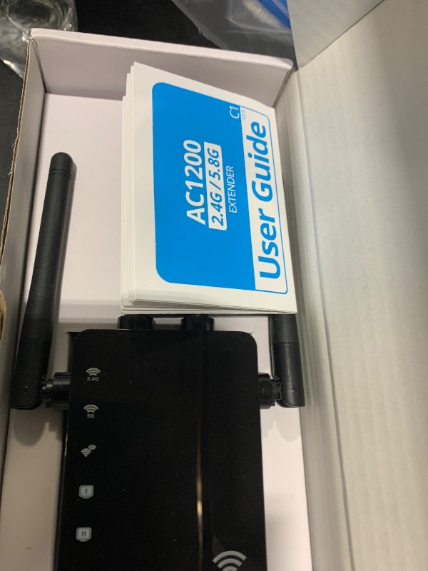 Photo 1 of 12880 Sq.Ft Range WiFi Extender Signal Booster Dual Band 5GHz/2.4GHz, 105-Device Compatibility, Simple Installation, WiFi Extender