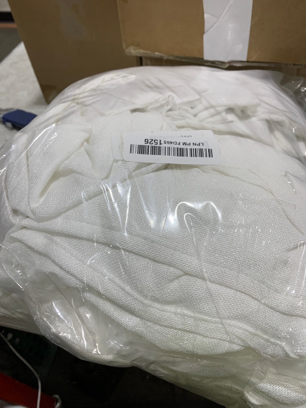 Photo 1 of 105 Inch Linen Curtains for Living Room Dining Floor to Ceiling Pinch Pleated Hooks Rings Back Tab Light Filtering Semi Sheer Curtain Drapes 2 Panels Set for Large Window Boho Neutral Beige White