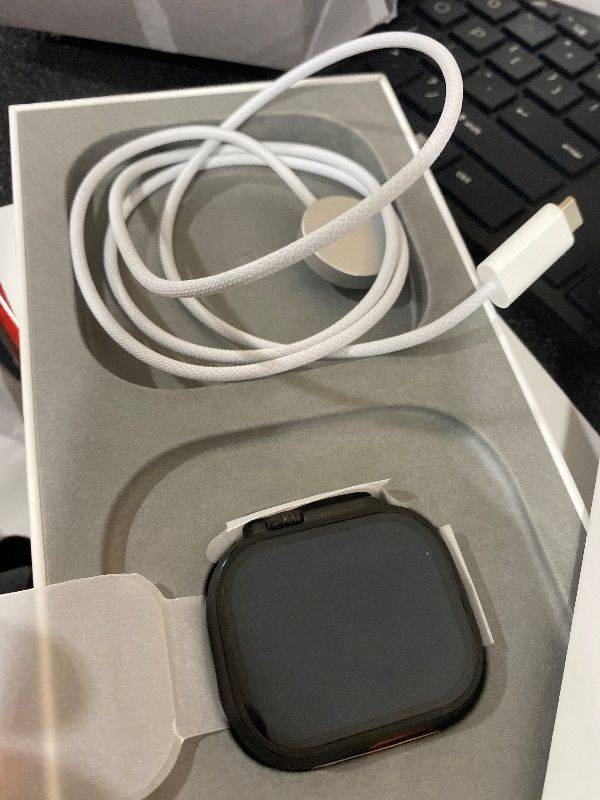 Photo 1 of Apple Watch Ultra 2 [GPS + Cellular 49mm] Smartwatch, Sport Watch with Black Titanium Case with Dark Green Alpine Loop - M. Fitness Tracker, Precision GPS, Action Button, Carbon Neutral