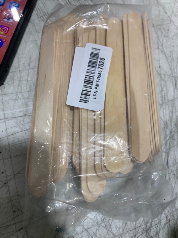 Photo 1 of  Craft Sticks Ice Cream Sticks Natural Wood Popsicle Craft Sticks 4.5 inch Length Treat Sticks Ice Pop Sticks for DIY Crafts