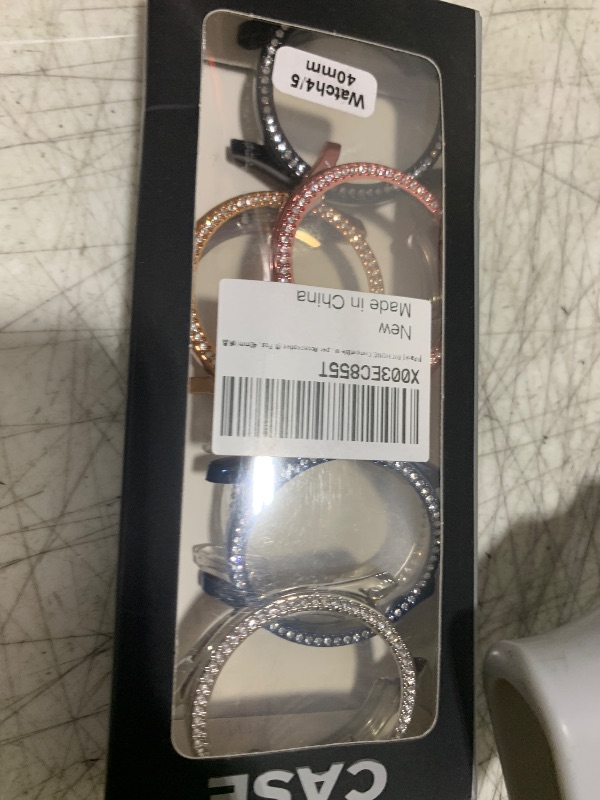 Photo 1 of [6Pack] RICHONE Compatible with Samsung Galaxy Watch 4/Galaxy Watch 5/FE 40 mm Screen Protector Cases, Bling Diamonds All-Around Soft Protective Cover Rhinestones Bumper Accessories (6 Pcs, 40mm)
