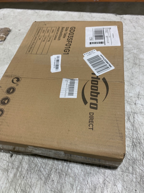 Photo 1 of **INCOMPLETE** HOOBRO C Shaped End Table, Tempered Glass Snack Side Table with Metal Frame, TV Tray Table for Small Space, Sofa Couch and Bed, Modern Style, Gold GD03SF01G1