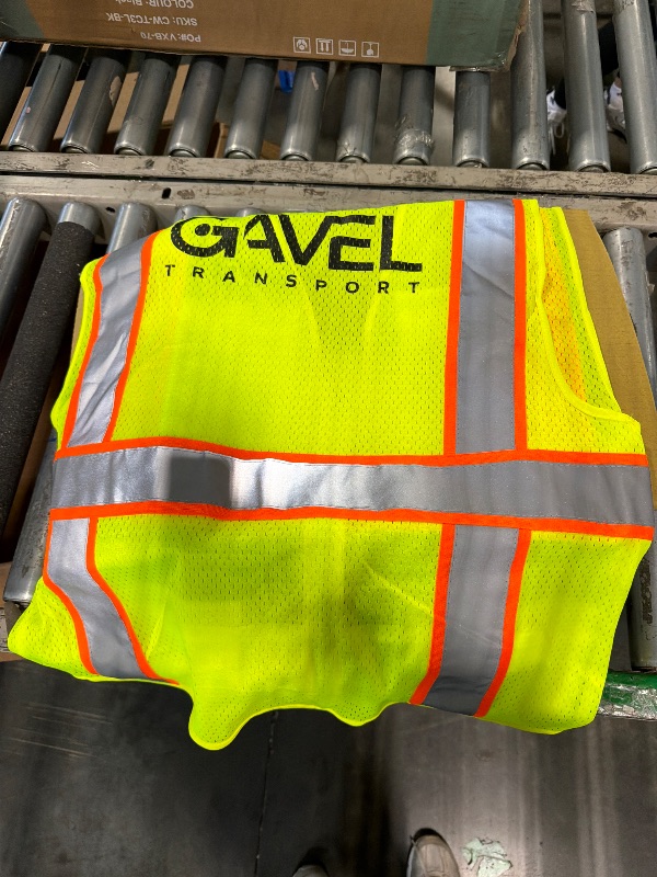 Photo 1 of ***PACK OF 4****Portwest Tulsa Contrast Hi-Vis Vest Visibility Reflective Safety Security Work Top ANSI 2, Yellow, Medium