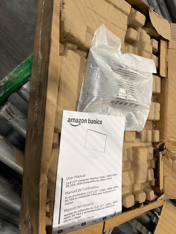 Photo 1 of ** SOLD AS IS, NO REFUND/RETURN** XSEE COMMENTS!
Amazon Basics 27-inch Computer Monitor, 120 Hz, 1080P, IPS, HDMI, DisplayPort, VESA Compatible for Office, Home