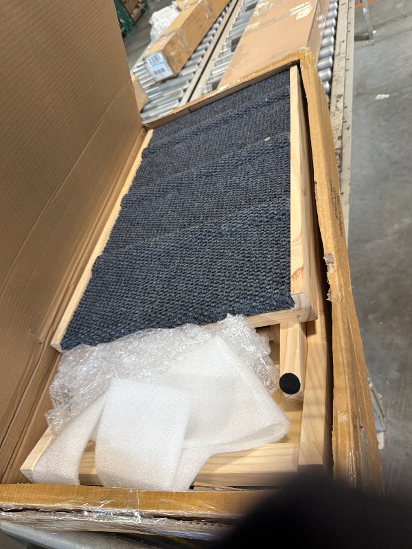 Photo 1 of ???? ???????? Dog Ramp for Bed, 64" Long Foldable Pet Ramp for Small Large Dogs, Dog Ramps for High Beds Car, High Traction with Platform 6 Adjustable Heights 24" to 30" Up to 220LBS, Wood