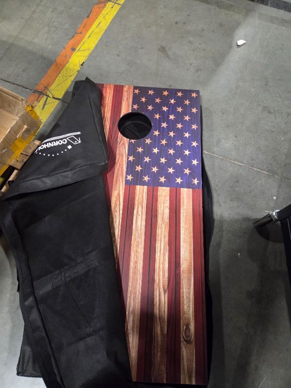 Photo 1 of ** SIMILAR IMAGE**GoSports 4 ft x 2 ft Regulation Size Wooden Cornhole Boards Set - Includes Carrying Case - Full Regulation Size Bean Bag Toss Boards