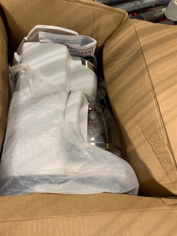Photo 1 of * SOLD AS IS, NO REFUND/RETURN** SEE COMMENTS!
BLACK+DECKER CM1160W-1 CM1160W 12-Cup Programmable Coffeemaker, White/Stainless Steel