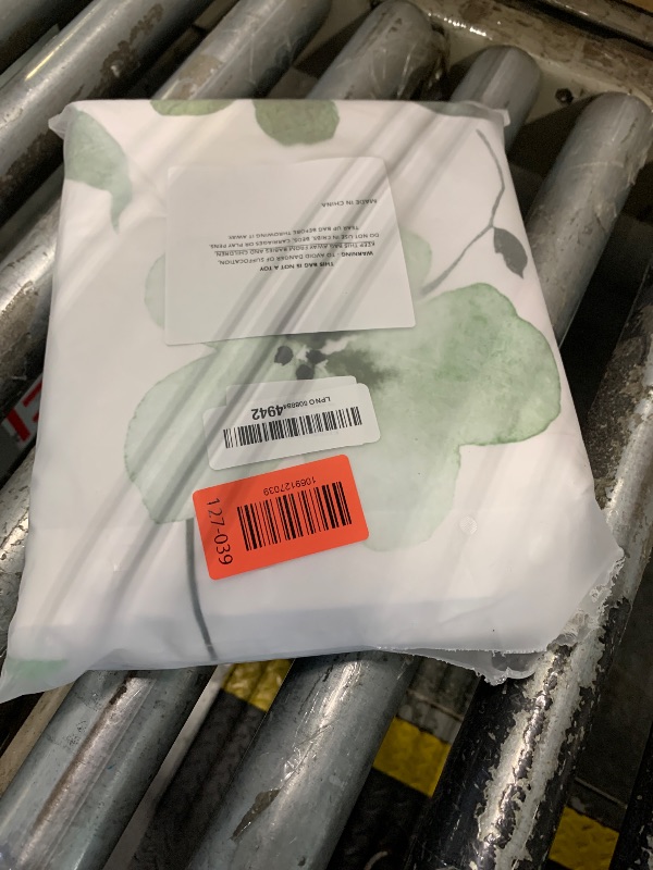 Photo 1 of **Major Damage**
Litabel No Hook Sage Green Watercolor Floral Shower Curtain and Liner Set, Spring Flower Shower Curtains with Snap in Liner for Farmhouse Bathroom Decor, Botanical Bathroom Curtain with Leaves, 72x74