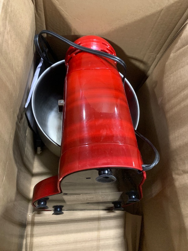 Photo 1 of ** sold as is no refund/return** see comments
OVENTE Electric Stand Mixer with 3.5 Quarts Stainless Steel Mixing Bowl, 5 Speed Portable and Lightweight 250W Kitchen Mixer for Everyday Use, Includes 2 Egg Beater Whisk and Dough Hook, Red SM680R*-+