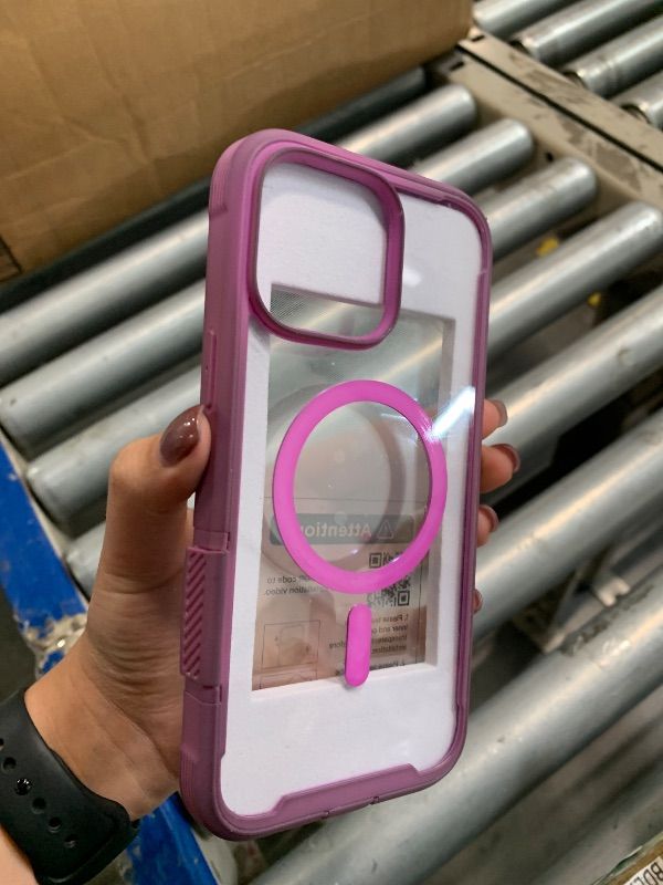Photo 1 of ***VERY USED**  BERFY for iPhone 16 Pro Max Case, Compatible with MagSafe, Built-in Privacy Screen Protector and Camera Protection, Anti-Spy Full Body Shockproof Phone Case for 16 Pro Max 6.9", Matte Palevioletred