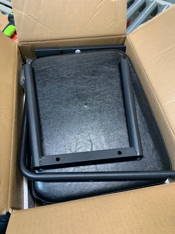 Photo 1 of ***MISSING PARTS FINAL SALE NO REFUND NO RETURN*** YAUKTAK Bar Stools Set of 2, Tall Bar Stools with Backrest and Footrest, Counter Height Bar Chairs, Industrial Barstools with PU Leather Cushion, for Kitchen, Dining Room, Bar, Cafe (Black) KBS515B
