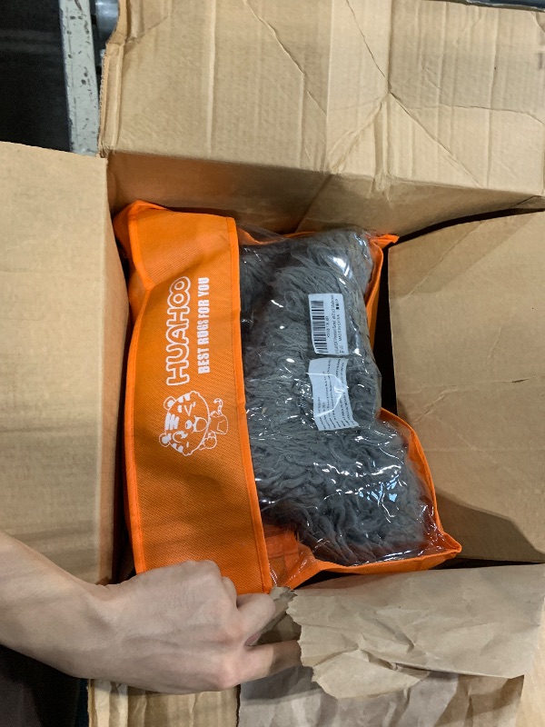 Photo 1 of ** SIMILAR** HUAHOO Premium Genuine Sheepskin Rug Grey Real Australia Sheepskin Natural Luxury Fluffy Lambskin Fur Area Rug Seat Covers for Kids Bedroom Sofa Chair Cover Quarto Pelt/4' x 6' Silver Grey