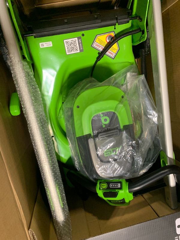 Photo 1 of ***SIMILAR TO STOCK, VIEW IMAGES*** Greenworks 60V 21" Self-Propelled Cordless Lawn Mower, Brushless Motor, LED Lights, Includes 2X 4.0Ah Batteries & Rapid Dual-Port Charger(75+ Tool Compatibility, 45Min Runtime)