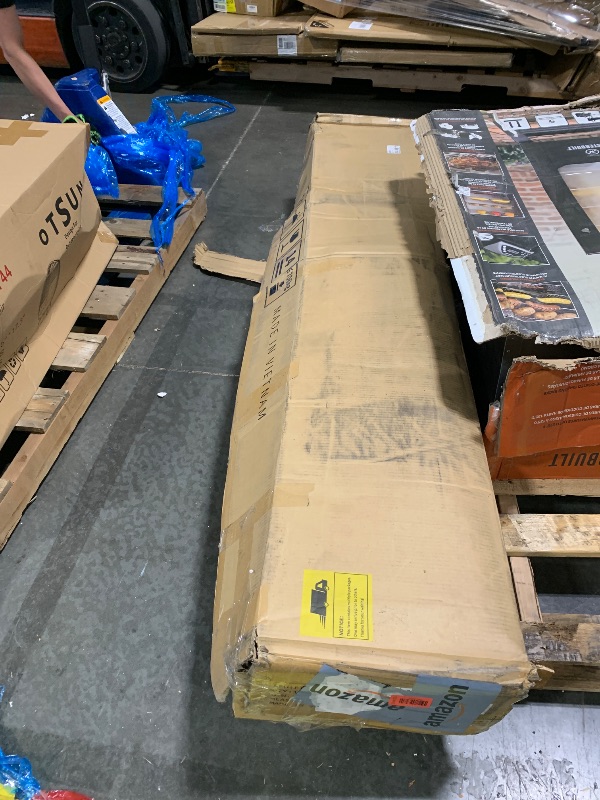 Photo 1 of **Untested**
DWVO King Size Bed Frame with Bookcase Headboard and 4 Storage Drawers, RGB LED Bed Frame with Type-C & USB Charging Station Storage Headboard Bed, No Box Spring Needed, Noise Free, Antique White