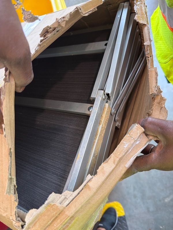 Photo 1 of *MAJOR DAMAGE*
Extra Wide Dog Stairs for Large Dogs, Dog Stairs for Cars, Foldable Dog Ramp,Light Weight Aluminum,High Beds,for SUV Trucks, Supports up to 200 lbs
