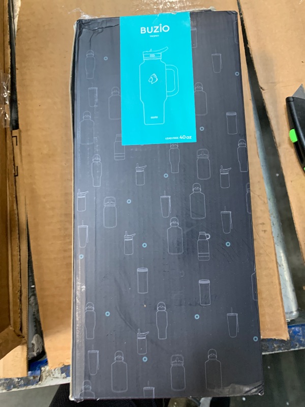Photo 1 of ** SOLD AS IS NO REFUND/RETURN** SEE COEMMENTS!
BUZIO 40 oz Tumbler with Handle and Straw, Stainless Steel Insulated Water Bottle Fits in Cup Holder with Straw & Spout Lid, Leak-Proof BPA-Free Travel Tumbler Keep Cold 48hrs &Hot 24hrs, Indigo Crush