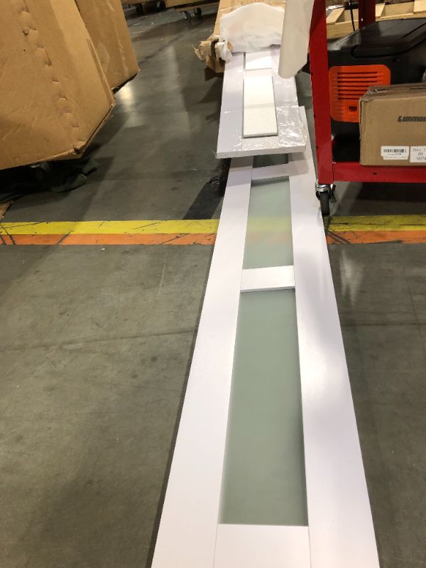 Photo 1 of ***UPDATED 4/25***SMARTSTANDARD Bifold Door, for 48"x 80" Opening,Tempered Frosted Glass Closet Folding Barn Door with Hardware Kit, Water-Proof PVC Surface,Easy Install,White