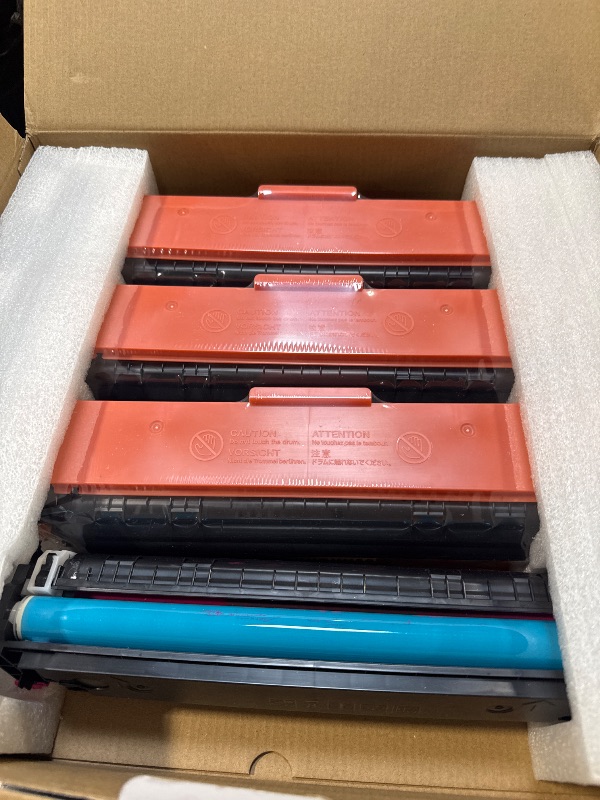 Photo 1 of ***3 new and one used**** InkNI 206X Toner Cartridges 4 Pack - with Chip Compatible Replacement for HP 206X 206A for Color LaserJet Pro MFP M283fdw M283cdw M283fdn M282nw Pro M255dw M255nw Ink Cartridges W2110X W2110A