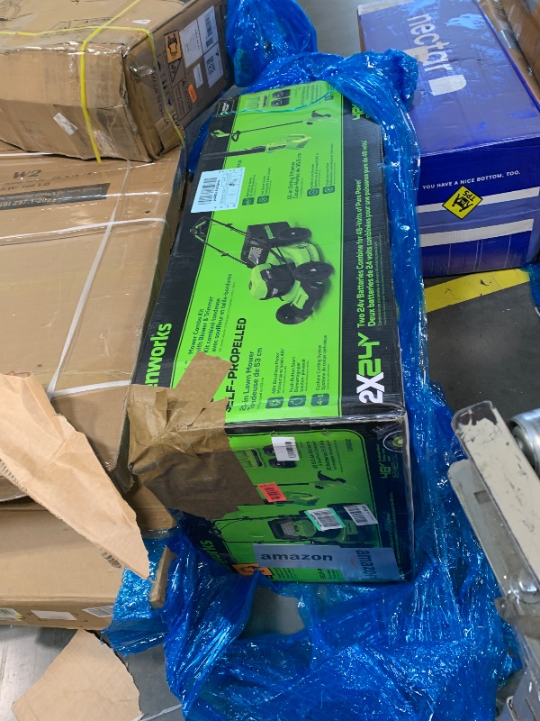Photo 1 of ****FACTORY SEALED****
Greenworks 48V (24V x 2) 21" Brushless Self-Propelled Mower+12" String Trimmer+320CFM Blower,(2) 5.0Ah Batteries and 4A Dual Port Charger