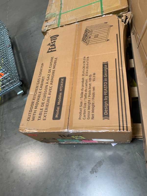 Photo 1 of ****FACTORY SEALED*****
Feasto Gas Grill, Movable Outdoor Gas Stove Stainless Steel Top with Cabinet, 5 Burners with 36,200 BTUs, Outdoor Propane Grill for Outdoor Cooking, Ideal for Lawn & Garden, L35.4 x W24