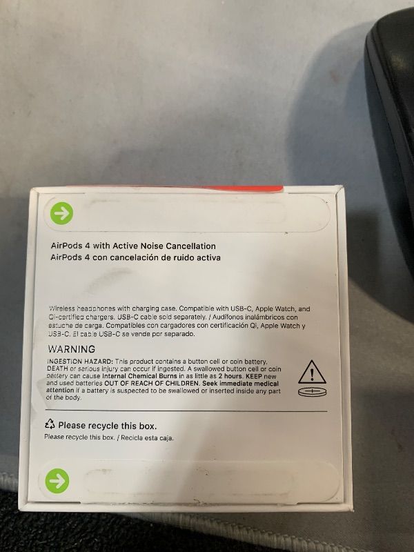 Photo 1 of ***Factory sealed**
Apple AirPods 4 Wireless Earbuds, Bluetooth Headphones, Personalized Spatial Audio, Sweat and Water Resistant, USB-C Charging Case, H2 Chip, Up to 30 Hours of Battery Life, Effortless Setup for iPhone