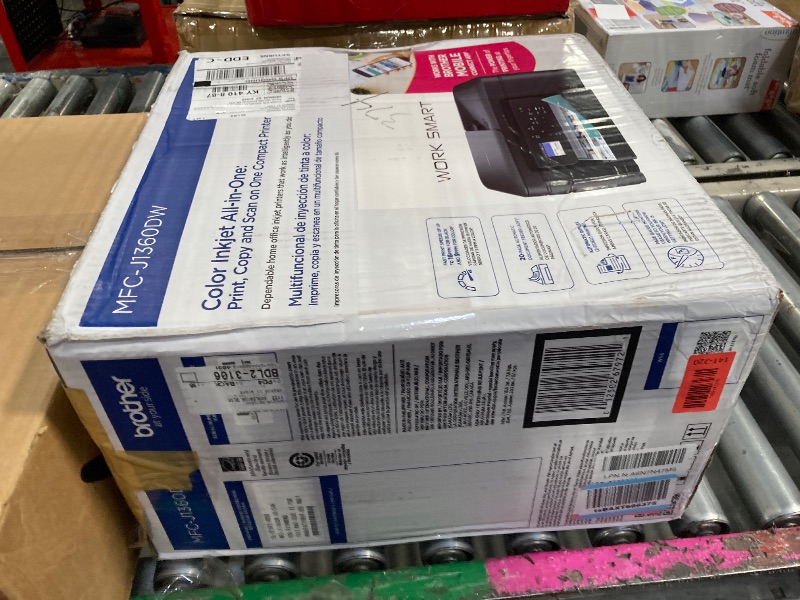 Photo 1 of *UNTESTED*
Brother Work Smart 1360 Wireless Color Inkjet All-in-One Printer with Automatic Duplex Printing and 1.8” Color Display | Includes Refresh Subscription Trial(1) (MFC-J1360DW) (Uses LC501 Series Inks)