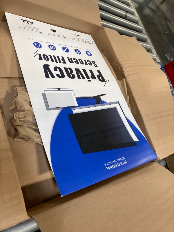 Photo 1 of [2-Pack] 24 Inch Privacy Screen for Computer Monitor 16:9 Aspect Ratio, Eye Protection Anti Blue Light Glare Shield, 24inch Removable Black Blackout Anti Spy Desktop Security Private Filter