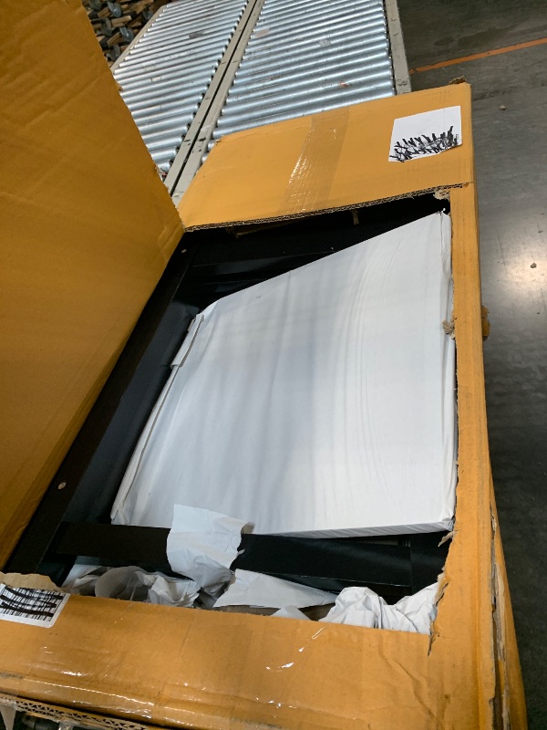 Photo 1 of ***MAJOR DAMAGE*** Amazon Basics Wooden Counter Height Bar Stool with Backrest for Kitchen Island, 24", Black, Set of 2