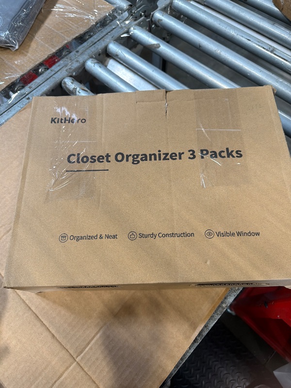 Photo 1 of **Similar item**
KitHero Large Clothes Storage Bins with Sturdy Frame, Foldable Clothing Organizer Box, Sweater Storage Cube with Lids and Zipper, Fabric Bedding Storage Bags for Blankets, Seasonal Clothes, Comforter