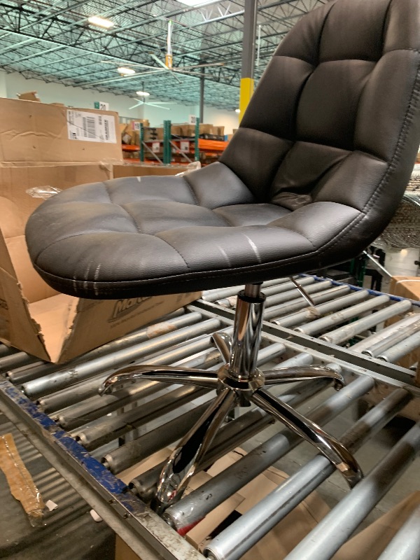Photo 1 of ***SIMILAR***
***DAMAGE: MINOR***
***MISSING PART****
FUNCIONAL: UNTESTED***
 Soft Desk Chair, Stylish Casual Vanity Seat, Armless with Comfy Lumbar Support, PU Leather Hight Adjustable, 360° Rolling Swivel for Study, Work, Makeup, Weight up to 330 Lbs, B
