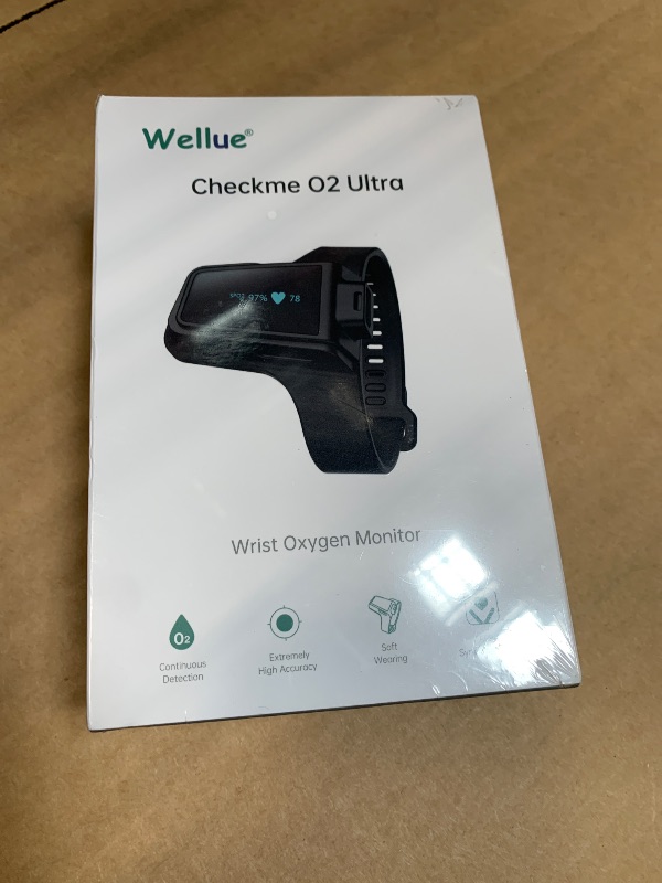 Photo 1 of ***FACTORY  SEALED***

Wellue Wrist Pulse Oximeter| 100-Hour Endurance Blood Oxygen Monitor with Audible Reminder, Rechargeble Checkme O2 Ultra for Tracking SpO2 and Pulse Rate, Comes with Free PC Software & APP