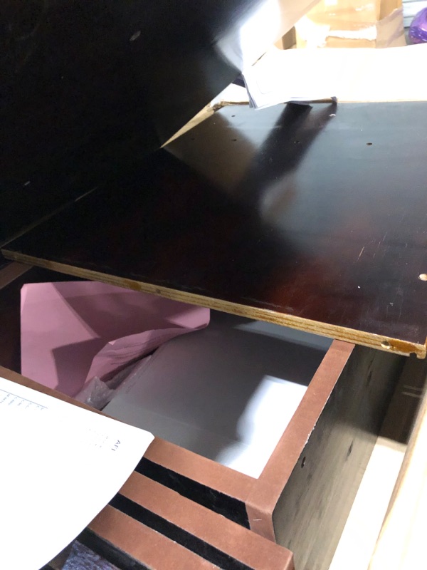 Photo 1 of ***UPDATED 4/25***AFI, Nantucket Full Size Murphy Bed Chest with Mattress, Built-in Charging Station and Storage Drawer, Full, Espresso