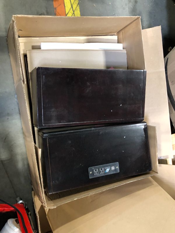 Photo 1 of ***UPDATED 4/25***AFI, Nantucket Full Size Murphy Bed Chest with Mattress, Built-in Charging Station and Storage Drawer, Full, Espresso