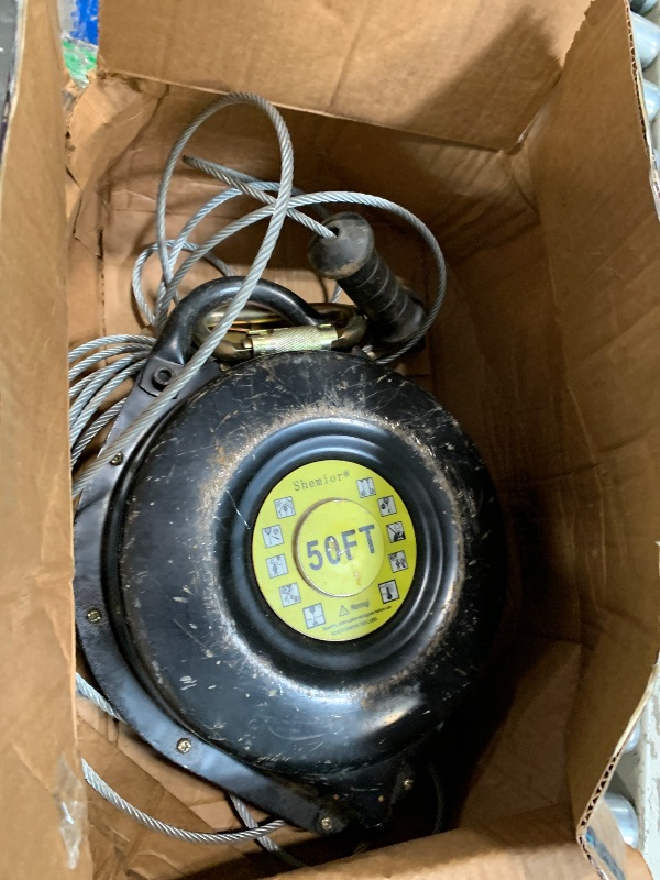 Photo 1 of [Internal Shock Absorber] Self Retracting Lifeline Shemior 50FT SRL, Retractable Safety Lanyard, No Tangle+Aviation Grade Galvanized Steel Cable, Fall Arrest Roofing Gear, ANSI Compliant