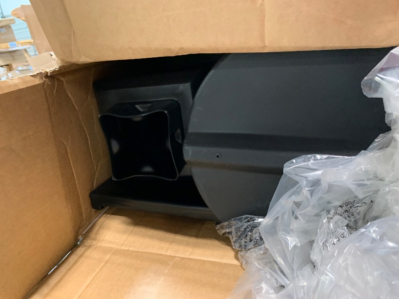 Photo 1 of ***MISSING DOOR*** Step2 Mailmaster Hudson Mailbox, Magnetic Door, Large Newspaper Holder, Heavy-Duty, Weather Resistant, Post Mounting Hardware Kit Included, Black