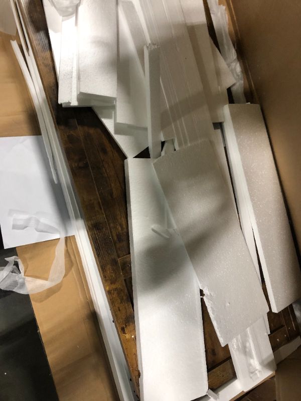 Photo 1 of ***PARTIAL SET*** ***FINALE SALE/NO RETURN, SOLD AS PARTS ONLY*** Decofy Farmhouse Executive Desk with Drawers, 55" Home Office Desks with Fast Charging Station, Lockable File Cabinet, Wood Writing Computer Desk for Work, Study, White