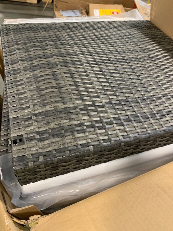 View 4 of ***SIMULAR ITEM/ONLY 1 CHAIR*** AOUKI Patio Furniture Set with Luxury 6" Cushions, 3 Pieces Swivel Rocking Patio High Back Chairs, Outdoor Wicker Bistro Conversation Set for Balcony, Porch, Backyard, Poolside, Beige
