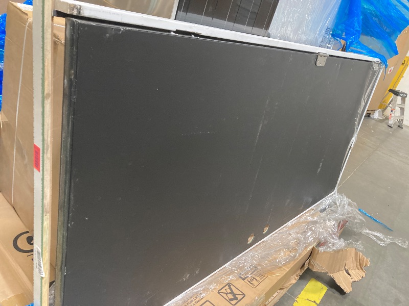 Photo 1 of **MAJOR DAMAGE - See Clerk Notes**
36 in. x 80 in. Right-Hand Black Steel Prehung Front Door with Bore Hole